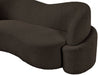 Brown Principessa Boucle Fabric Sofa - 108Brown-S - Vega Furniture