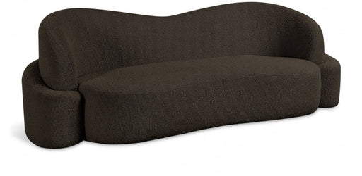 Brown Principessa Boucle Fabric Sofa - 108Brown-S - Vega Furniture