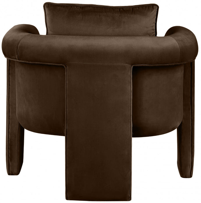 Brown Sloan Velvet Accent Chair - 424Brown - Vega Furniture