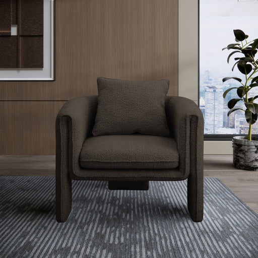 Brown Stylus Boucle Accent Chair - 425Brown - Vega Furniture