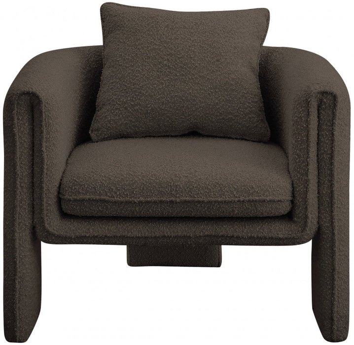 Brown Stylus Boucle Accent Chair - 425Brown - Vega Furniture