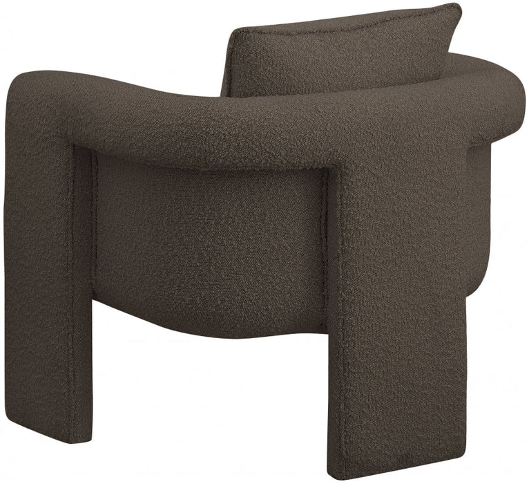 Brown Stylus Boucle Accent Chair - 425Brown - Vega Furniture