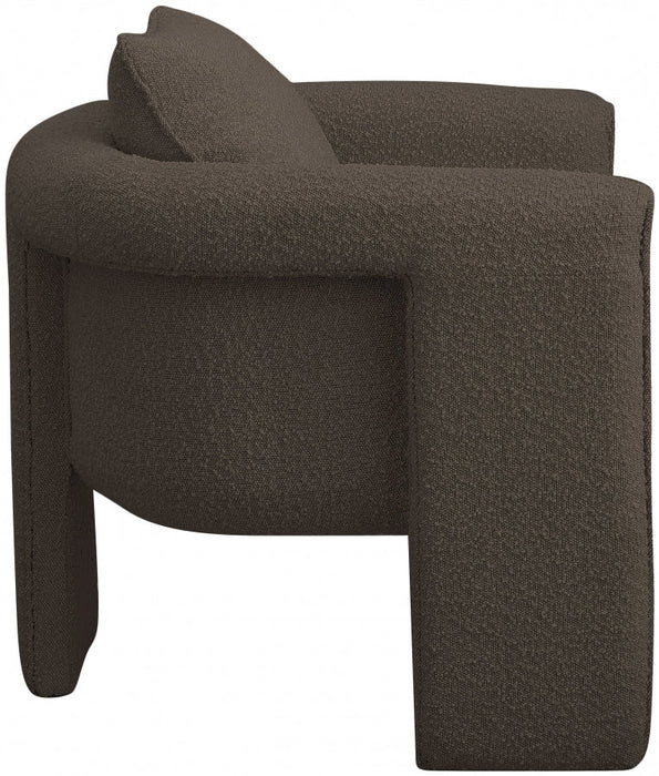 Brown Stylus Boucle Accent Chair - 425Brown - Vega Furniture