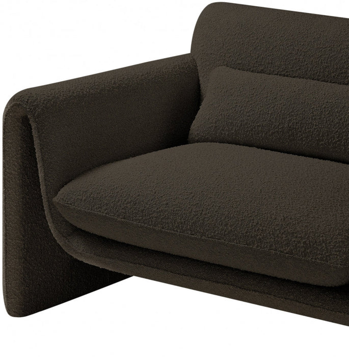 Brown Stylus Boucle Fabric Chair - 198Brown-C - Vega Furniture