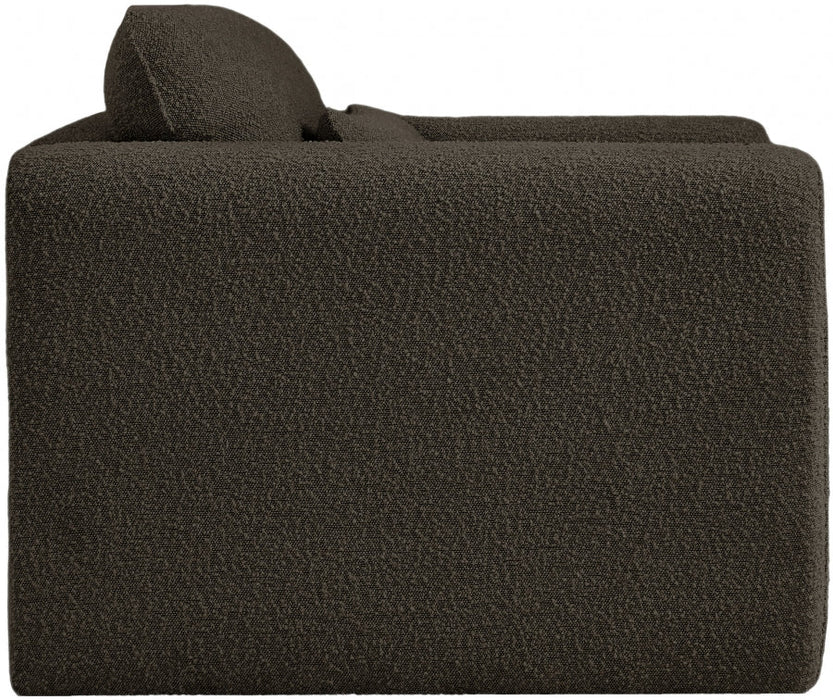 Brown Stylus Boucle Fabric Chair - 198Brown-C - Vega Furniture