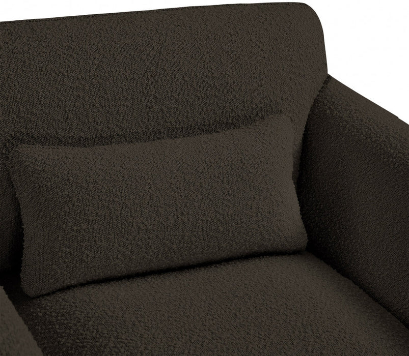 Brown Stylus Boucle Fabric Chair - 198Brown-C - Vega Furniture