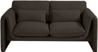 Brown Stylus Boucle Fabric Loveseat - 198Brown-L - Vega Furniture