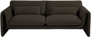 Brown Stylus Boucle Fabric Sofa - 198Brown-S - Vega Furniture