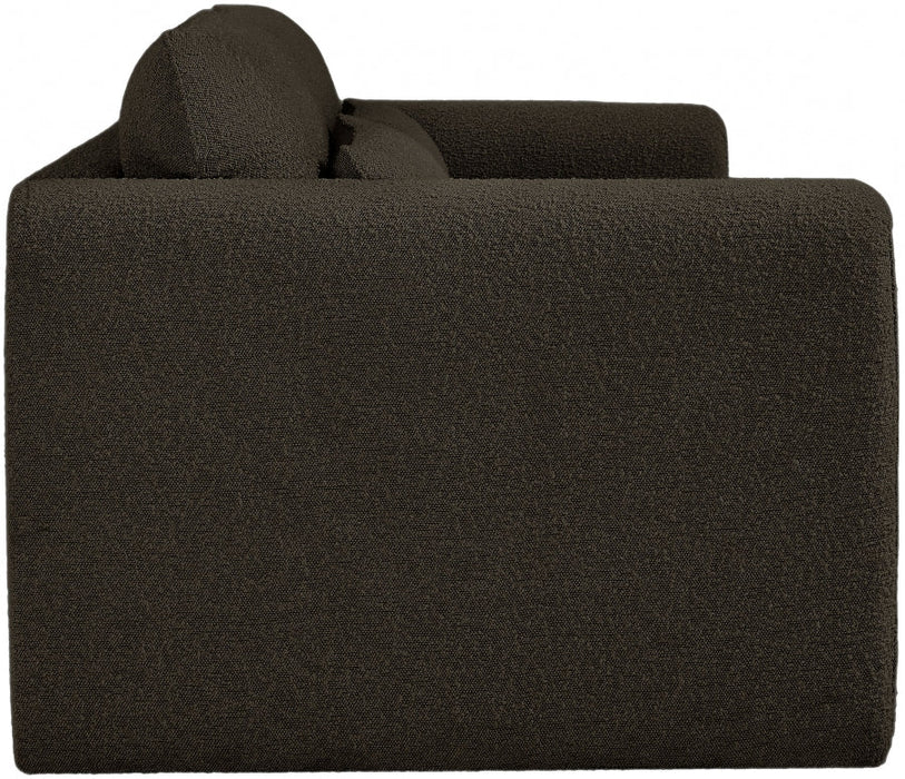 Brown Stylus Boucle Fabric Sofa - 198Brown-S - Vega Furniture