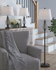 Brycestone Bronze Finish Floor Lamp with 2 Table Lamps - L204526 - Vega Furniture