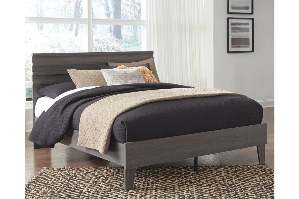 Brymont Dark Gray Queen Panel Platform Bed - SET | EB1011-113 | EB1011-157 - Vega Furniture