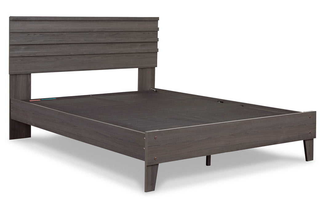 Brymont Dark Gray Queen Panel Platform Bed - SET | EB1011-113 | EB1011-157 - Vega Furniture