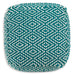 Brynnsen Teal/Ivory Pouf - A1001055 - Vega Furniture