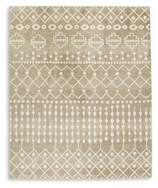 Bunchly Tan/Brown/Cream Large Rug - R406221 - Vega Furniture