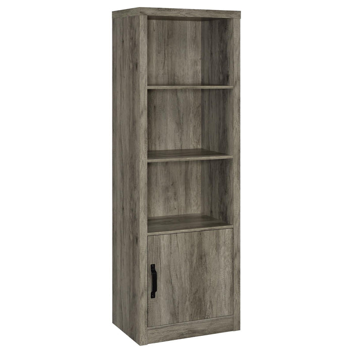 Burke 3-shelf Media Tower With Storage Cabinet Grey Driftwood - 707726 - Vega Furniture