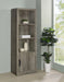 Burke 3-shelf Media Tower With Storage Cabinet Grey Driftwood - 707726 - Vega Furniture