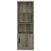 Burke 3-shelf Media Tower With Storage Cabinet Grey Driftwood - 707726 - Vega Furniture