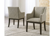 Burkhaus Dark Brown Dining Arm Chair, Set of 2 - D984-01A - Vega Furniture