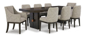 Burkhaus Dark Brown Extendable Dining Set - SET | D984-45 | D984-01(3) - Vega Furniture