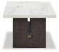 Burkhaus White/Dark Brown Coffee Table - T779-1 - Vega Furniture