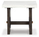 Burkhaus White/Dark Brown End Table - T779-3 - Vega Furniture