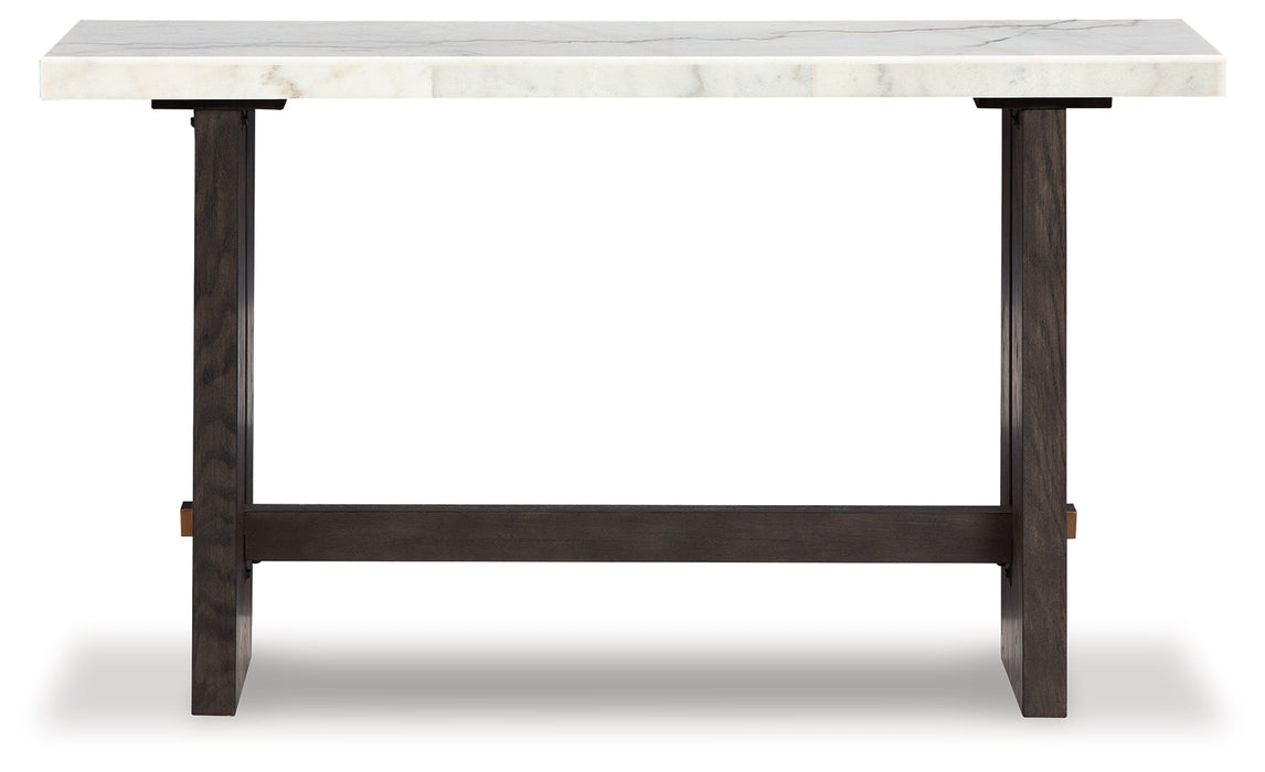 Burkhaus White/Dark Brown Sofa Table - T779-4 - Vega Furniture