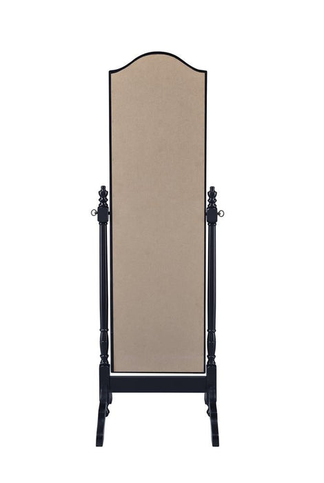 Cabot Black Rectangular Cheval Mirror with Arched Top - 950801 - Vega Furniture