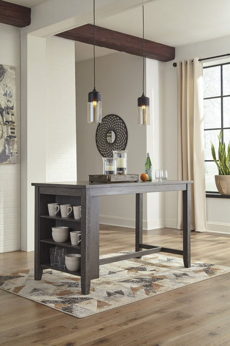 Caitbrook Gray 5-Piece Counter Height Set w/ Stools - SET | D388-13 | D388-024(2) - Vega Furniture