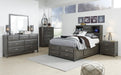Caitbrook Gray Bookcase Storage Platform Youth Bedroom Set - SET | B476-74 | B476-77 | B476-88 | B476-31 | B476-36 | B476-92 - Vega Furniture