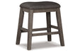 Caitbrook Gray Counter Height Upholstered Barstool, Set of 2 - D388-024 - Vega Furniture