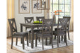 Caitbrook Gray Dining Table and Chairs, Set of 7 - D388-425 - Vega Furniture
