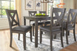 Caitbrook Gray Dining Table and Chairs, Set of 7 - D388-425 - Vega Furniture