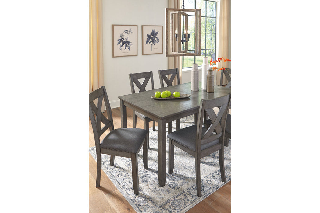 Caitbrook Gray Dining Table and Chairs, Set of 7 - D388-425 - Vega Furniture