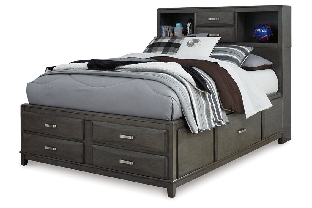 Caitbrook Gray Full Storage Bed with 7 Drawers - SET | B476-74 | B476-77 | B476-88 - Vega Furniture