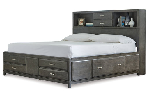 Caitbrook Gray Queen Storage Bed with 8 Drawers - SET | B476-64 | B476-65 | B476-98 - Vega Furniture