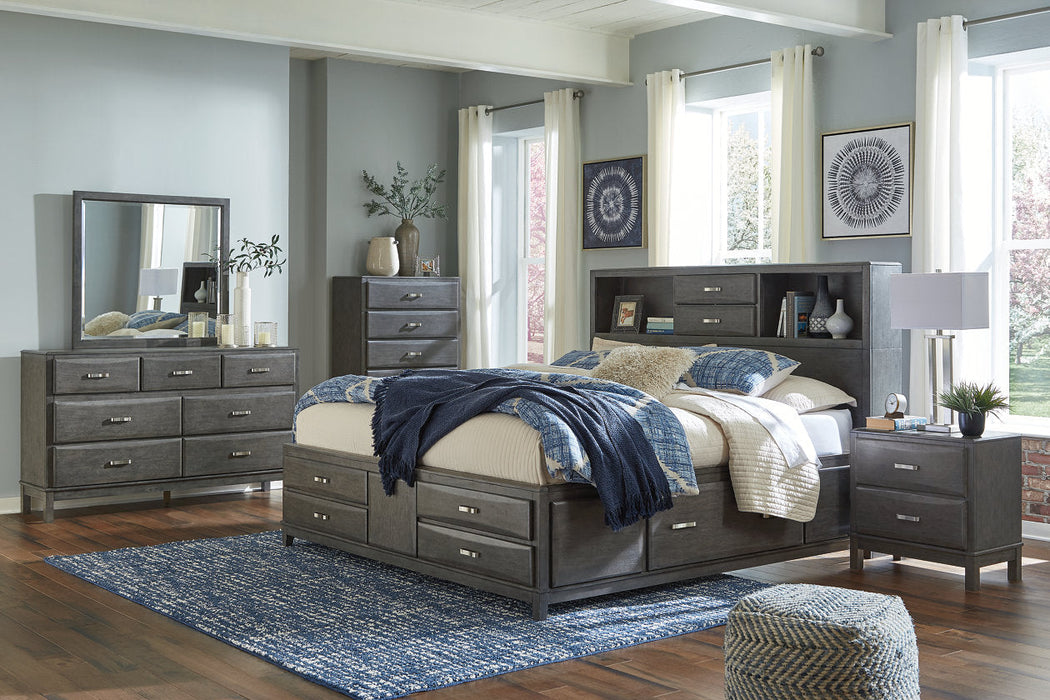 Caitbrook Gray Queen Storage Bed with 8 Drawers - SET | B476-64 | B476-65 | B476-98 - Vega Furniture