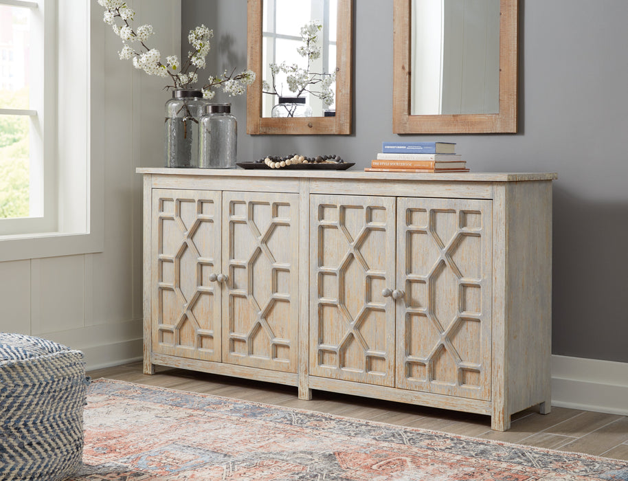 Caitrich Distressed Blue Accent Cabinet - A4000561 - Vega Furniture