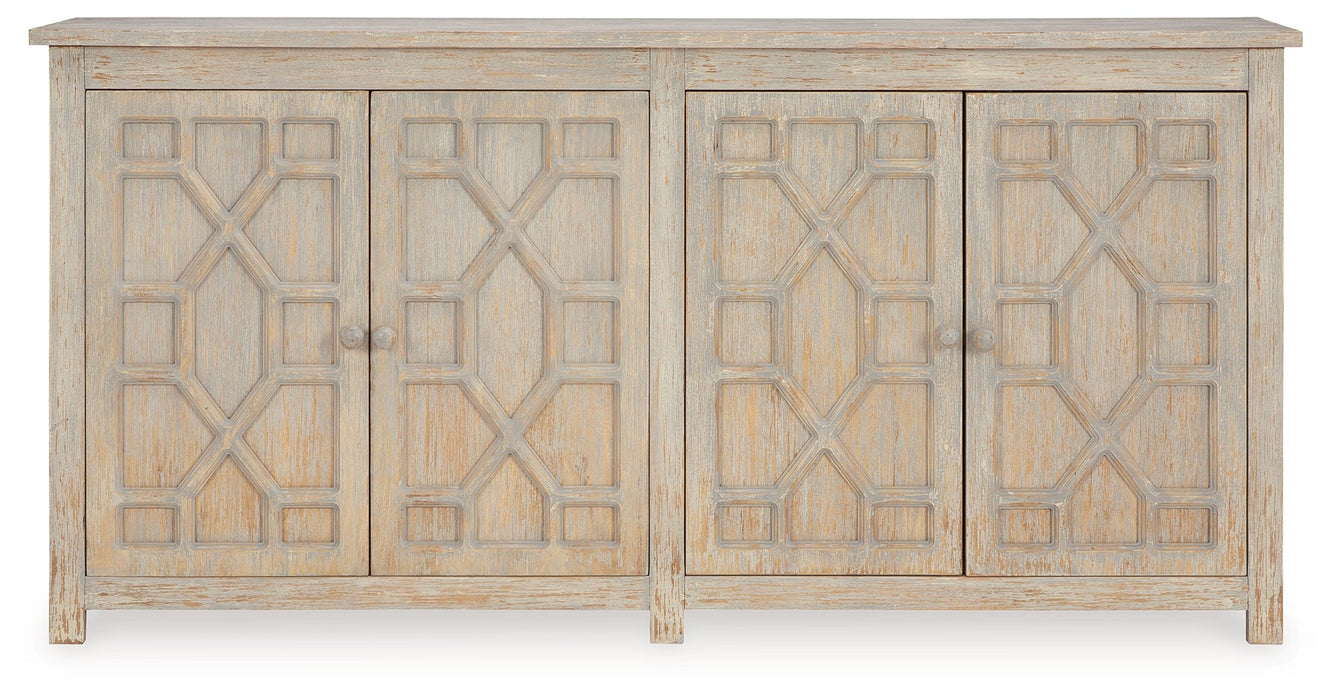 Caitrich Distressed Blue Accent Cabinet - A4000561 - Vega Furniture