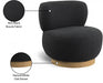 Calais Black Boucle Fabric Accent Chair - 556Black - Vega Furniture