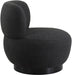 Calais Black Boucle Fabric Accent Chair - 557Black - Vega Furniture