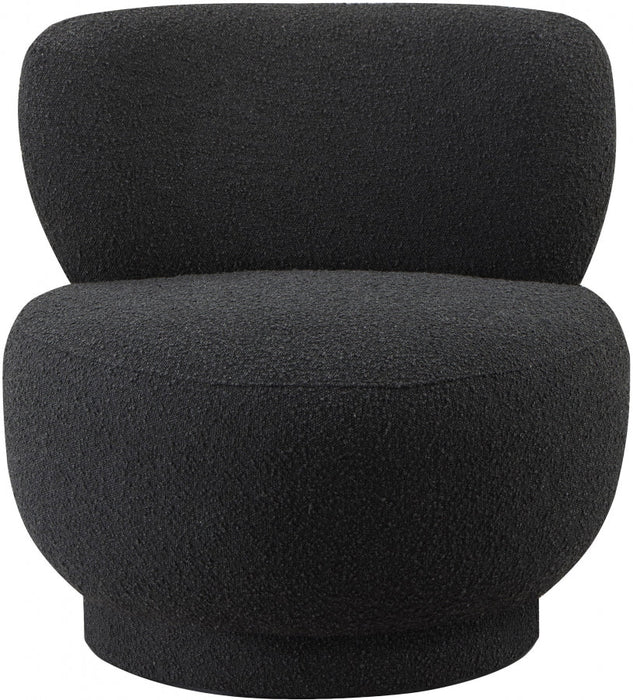 Calais Black Boucle Fabric Accent Chair - 558Black - Vega Furniture