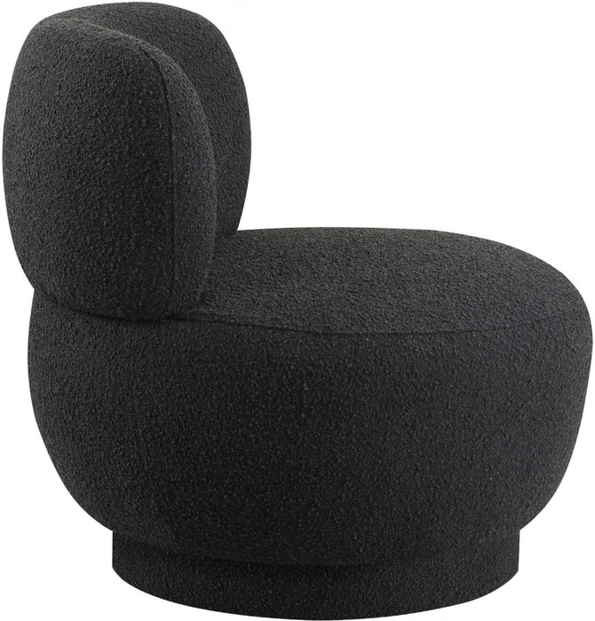 Calais Black Boucle Fabric Accent Chair - 558Black - Vega Furniture