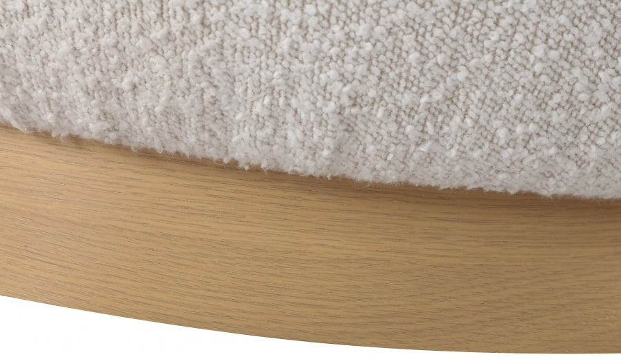 Calais Cream Boucle Fabric Accent Chair - 556Cream - Vega Furniture
