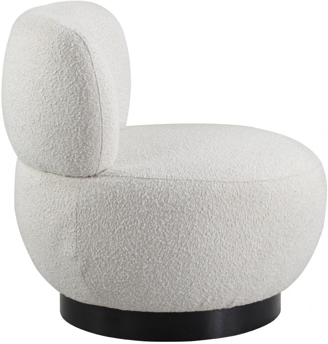 Calais Cream Boucle Fabric Accent Chair - 557Cream - Vega Furniture