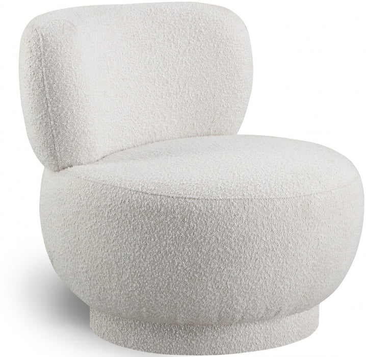 Calais Cream Boucle Fabric Accent Chair - 558Cream - Vega Furniture