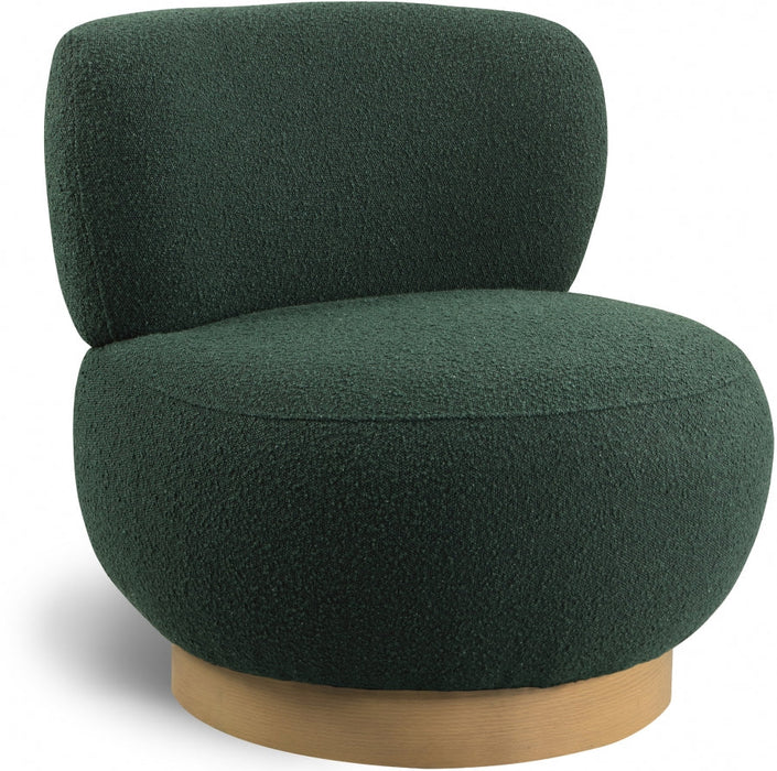 Calais Green Boucle Fabric Accent Chair - 556Green - Vega Furniture