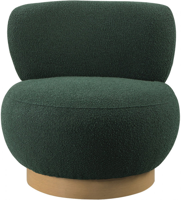 Calais Green Boucle Fabric Accent Chair - 556Green - Vega Furniture