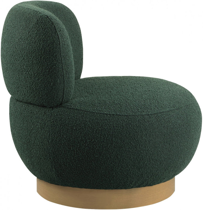 Calais Green Boucle Fabric Accent Chair - 556Green - Vega Furniture