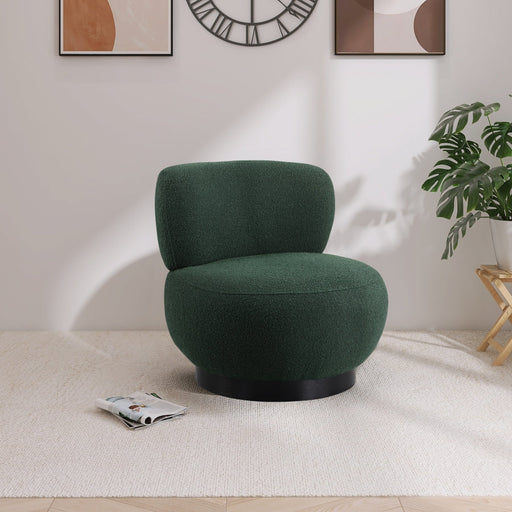 Calais Green Boucle Fabric Accent Chair - 557Green - Vega Furniture