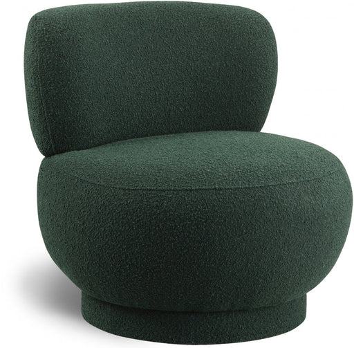 Calais Green Boucle Fabric Accent Chair - 558Green - Vega Furniture